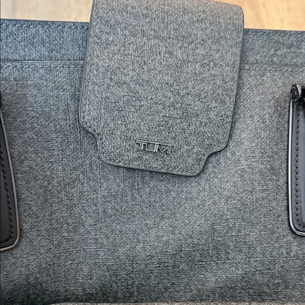 Tumi Gray and Black tote